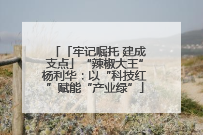「牢记嘱托 建成支点」“辣椒大王”杨利华：以“科技红”赋能“产业绿”