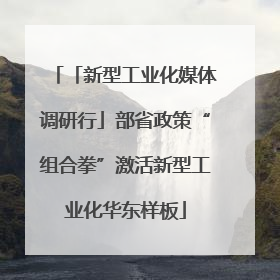 「新型工业化媒体调研行」部省政策“组合拳”激活新型工业化华东样板