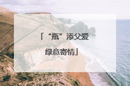 “瓶”添父爱 绿意寄情