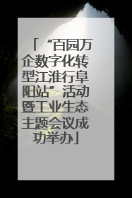 “百园万企数字化转型江淮行阜阳站”活动暨工业生态主题会议成功举办