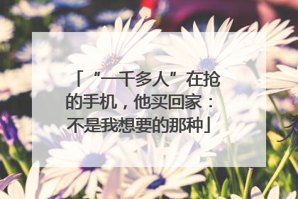 “一千多人”在抢的手机，他买回家：不是我想要的那种