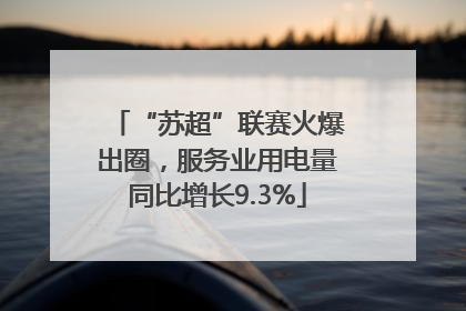 “苏超”联赛火爆出圈，服务业用电量同比增长9.3%
