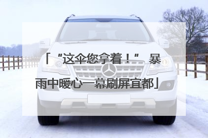 “这伞您拿着！” 暴雨中暖心一幕刷屏宜都