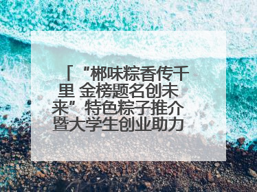 “郴味粽香传千里 金榜题名创未来”特色粽子推介暨大学生创业助力活动收官