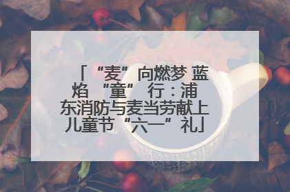 “麦”向燃梦 蓝焰 “童” 行：浦东消防与麦当劳献上儿童节“六一”礼