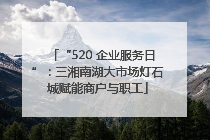 “520 企业服务日”：三湘南湖大市场灯石城赋能商户与职工