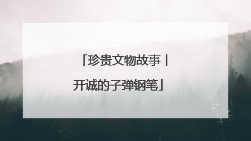 珍贵文物故事丨开诚的子弹钢笔