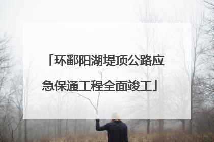 环鄱阳湖堤顶公路应急保通工程全面竣工