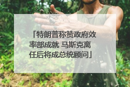 特朗普称赞政府效率部成就 马斯克离任后将成总统顾问