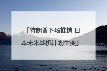 特朗普下场推销 日本未来战机计划生变