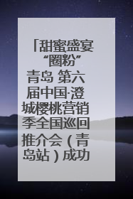 甜蜜盛宴 “圈粉”青岛 第六届中国·澄城樱桃营销季全国巡回推介会（青岛站）成功举办