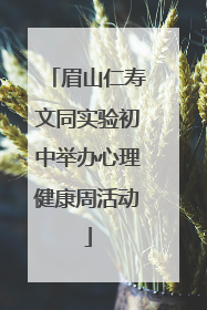 眉山仁寿文同实验初中举办心理健康周活动