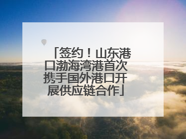 签约！山东港口渤海湾港首次携手国外港口开展供应链合作