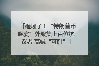 砸场子！“特朗普币晚宴”外聚集上百位抗议者 高喊“可耻”