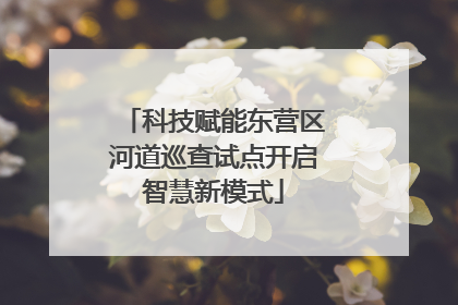 科技赋能东营区河道巡查试点开启智慧新模式