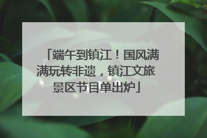 端午到镇江！国风满满玩转非遗，镇江文旅景区节目单出炉