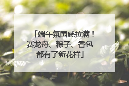 端午氛围感拉满！赛龙舟、粽子、香包都有了新花样