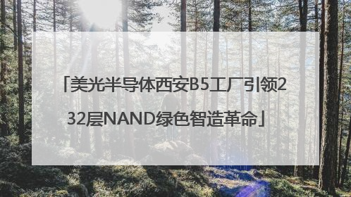 美光半导体西安B5工厂引领232层NAND绿色智造革命