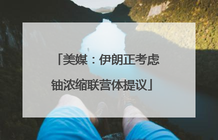美媒：伊朗正考虑铀浓缩联营体提议