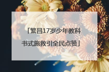 繁昌17岁少年教科书式施救引全民点赞