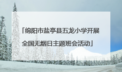 绵阳市盐亭县五龙小学开展全国无烟日主题班会活动