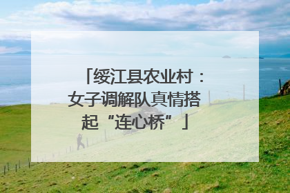 绥江县农业村：女子调解队真情搭起“连心桥”