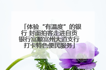 体验“有温度”的银行 封面拍客走进自贡银行富顺富州大道支行打卡特色便民服务