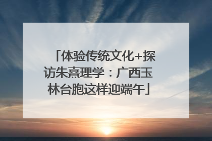 体验传统文化+探访朱熹理学：广西玉林台胞这样迎端午