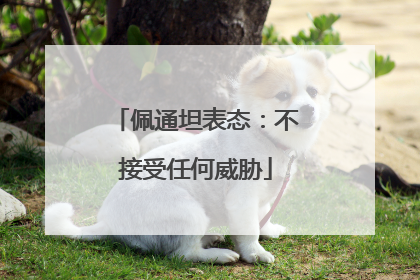 佩通坦表态：不接受任何威胁