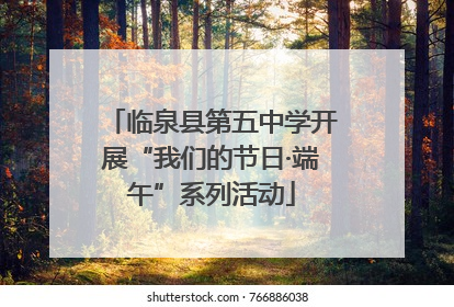 临泉县第五中学开展“我们的节日·端午”系列活动