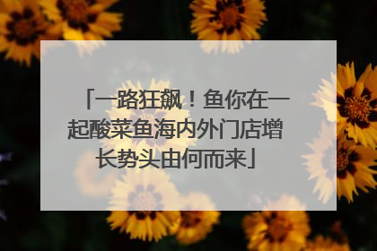一路狂飙！鱼你在一起酸菜鱼海内外门店增长势头由何而来