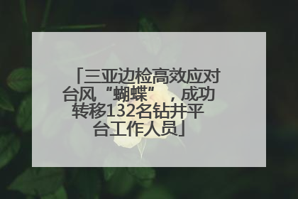 三亚边检高效应对台风“蝴蝶”，成功转移132名钻井平台工作人员