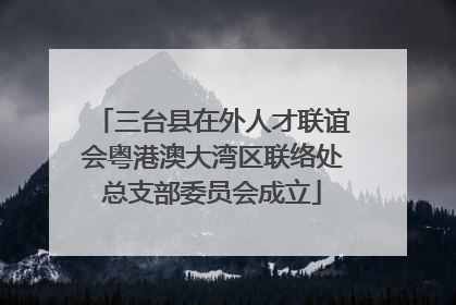 三台县在外人才联谊会粤港澳大湾区联络处总支部委员会成立