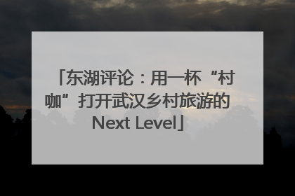 东湖评论：用一杯“村咖”打开武汉乡村旅游的Next Level