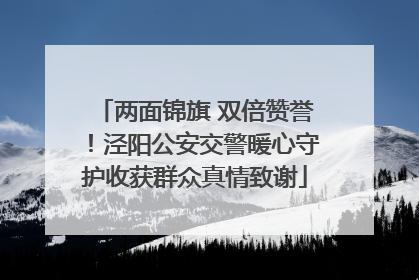 两面锦旗 双倍赞誉！泾阳公安交警暖心守护收获群众真情致谢