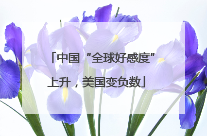 中国“全球好感度”上升，美国变负数