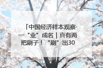 中国经济样本观察·一“业”成名｜真有两把刷子！“刷”出30亿级“颜值经济”