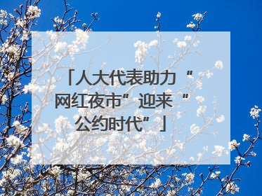 人大代表助力“网红夜市”迎来“公约时代”