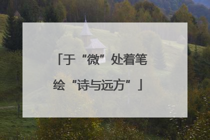 于“微”处着笔 绘“诗与远方”