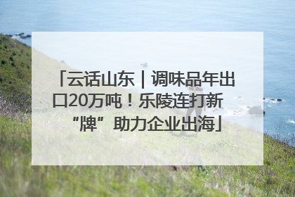 云话山东｜调味品年出口20万吨！乐陵连打新“牌”助力企业出海