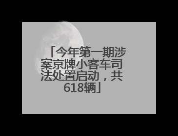 今年第一期涉案京牌小客车司法处置启动，共618辆