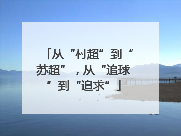从“村超”到“苏超”，从“追球”到“追求”