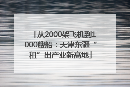 从2000架飞机到1000艘船：天津东疆“租”出产业新高地
