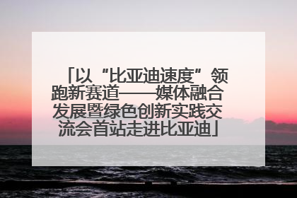 以“比亚迪速度”领跑新赛道——媒体融合发展暨绿色创新实践交流会首站走进比亚迪