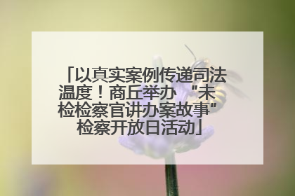 以真实案例传递司法温度！商丘举办 “未检检察官讲办案故事” 检察开放日活动