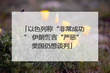 以色列称“非常成功” 伊朗誓言“严惩” 美国仍想谈判