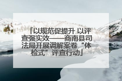 以规范促提升 以评查强实效——商南县司法局开展调解案卷“体检式”评查行动