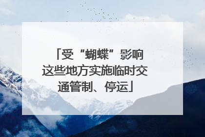 受“蝴蝶”影响 这些地方实施临时交通管制、停运