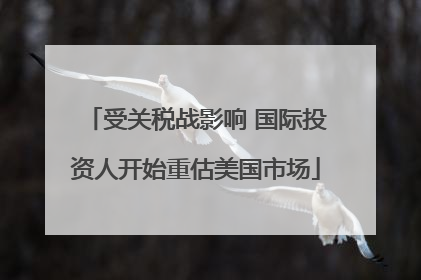 受关税战影响 国际投资人开始重估美国市场