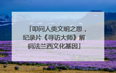 叩问人类文明之思，纪录片《寻访大师》解码法兰西文化基因